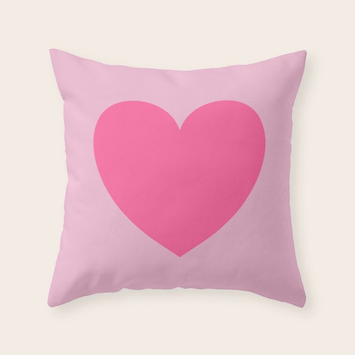 Pink Heart Throw Pillow Gallery Image 6