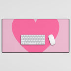 Pink Heart Desk Mat Gallery Image 1