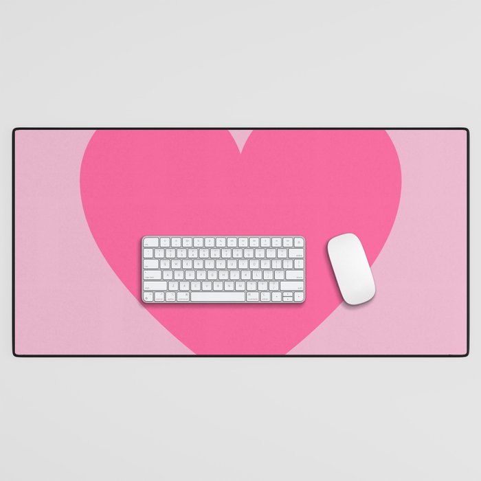 Pink Heart Desk Mat Gallery Image 1