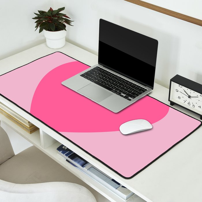 Pink Heart Desk Mat Gallery Image 2