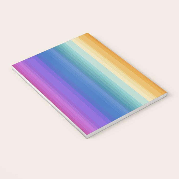 Classic Stripes XVI - Ombre Rainbow Notebook Gallery Image 3