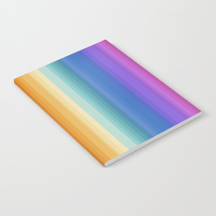 Classic Stripes XVI - Ombre Rainbow Notebook Gallery Image 2