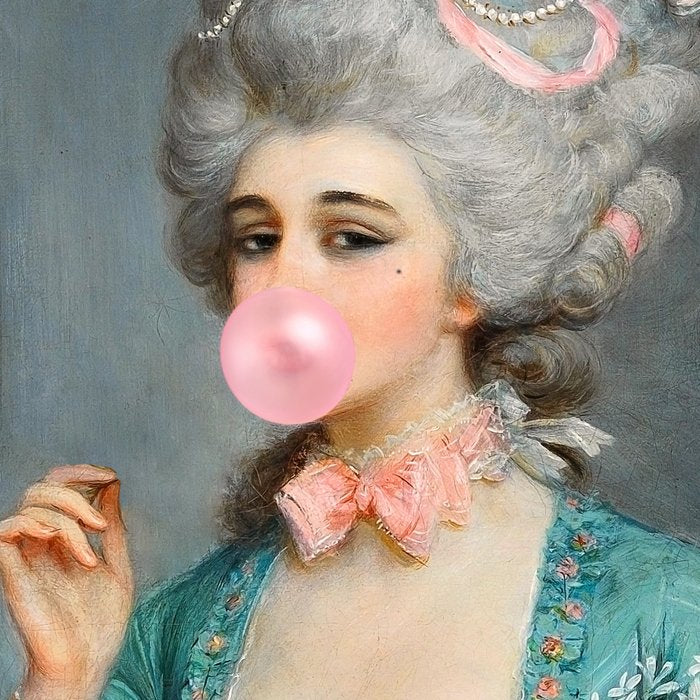 Lady With Roses & Bubblegum Altered Art Portrait Vintage Decor Coffee Mug Gallery Image 2