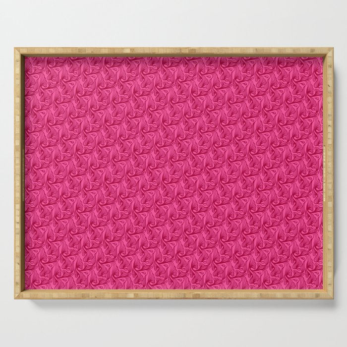 AT Pattern 3 Magenta Serving Tray Gallery Image 1