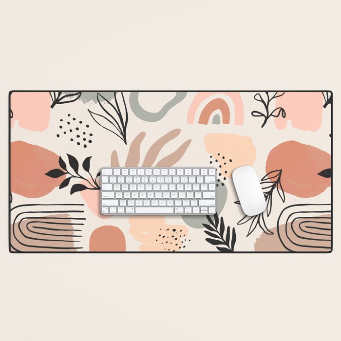 Abstract organic nature shape art pattern Desk Mat Gallery Image 1