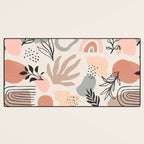 Abstract organic nature shape art pattern Desk Mat Gallery Image 3