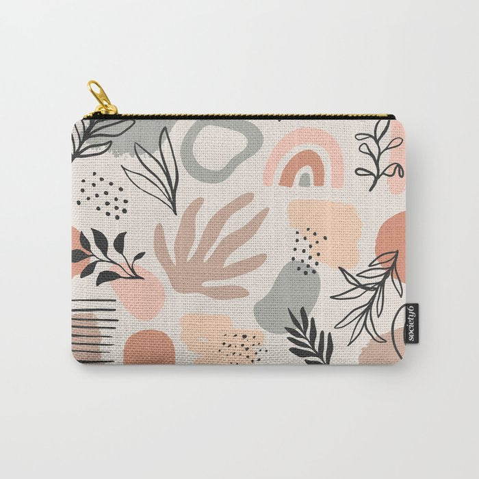 Abstract organic nature shape art pattern Carry All Pouch Gallery Image 1