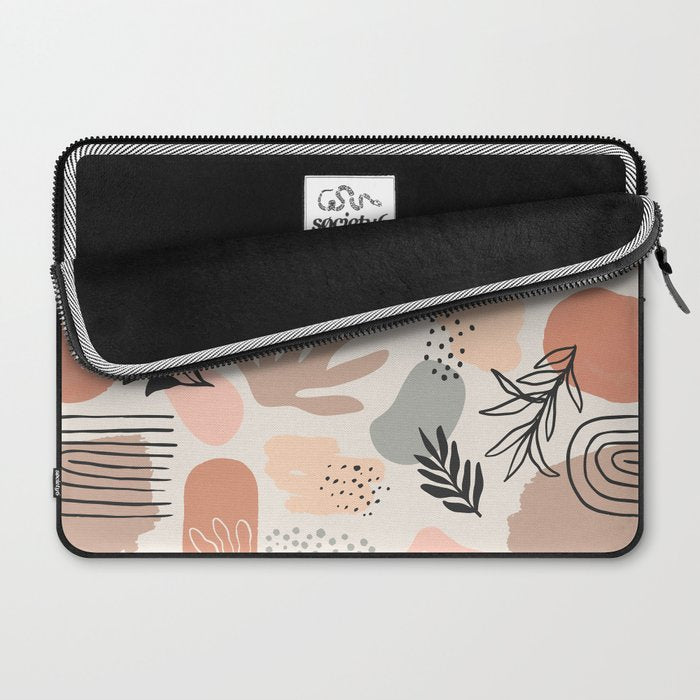 Abstract organic nature shape art pattern Laptop Sleeve Gallery Image 2