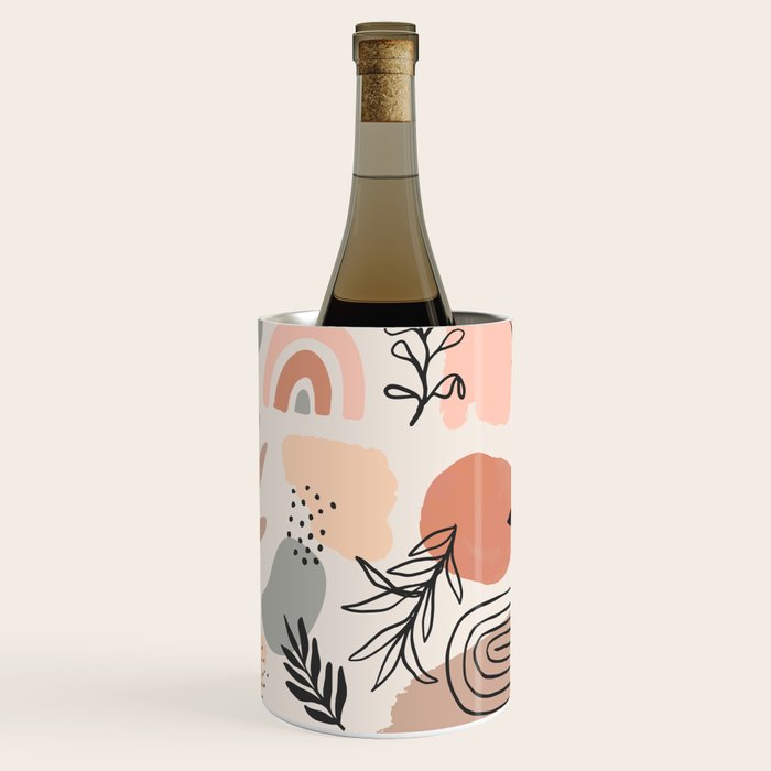 Abstract organic nature shape art pattern Wine Chiller Gallery Image 3