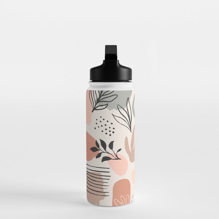 Abstract organic nature shape art pattern Water Bottle Gallery Image 3