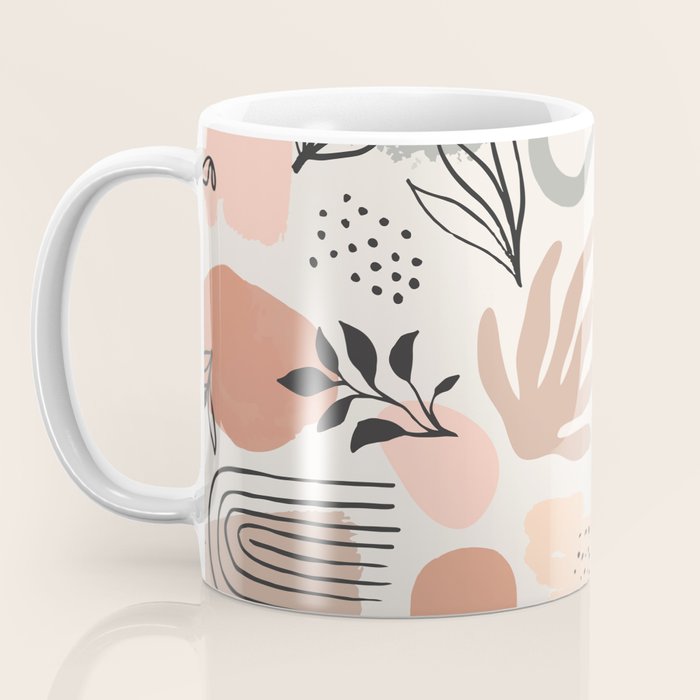 Abstract organic nature shape art pattern Coffee Mug Gallery Image 3
