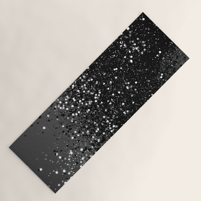 Dark Gray Black Lady Glitter #1 (Faux Glitter) #shiny #decor #art #society6 Yoga Mat Gallery Image 1