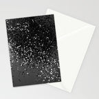 Dark Gray Black Lady Glitter #1 (Faux Glitter) #shiny #decor #art #society6 Stationery Card Gallery Image 2