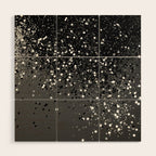 Dark Gray Black Lady Glitter #1 (Faux Glitter) #shiny #decor #art #society6 Wood Wall Art Gallery Image 1