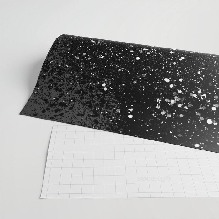 Dark Gray Black Lady Glitter #1 (Faux Glitter) #shiny #decor #art #society6 Wrapping Paper Gallery Image 2