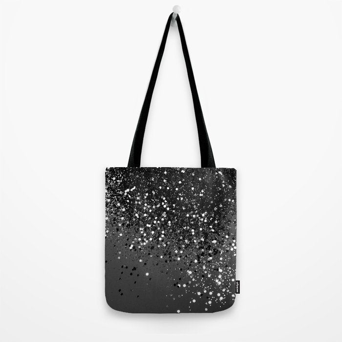 Dark Gray Black Lady Glitter #1 (Faux Glitter) #shiny #decor #art #society6 Tote Bag Gallery Image 2