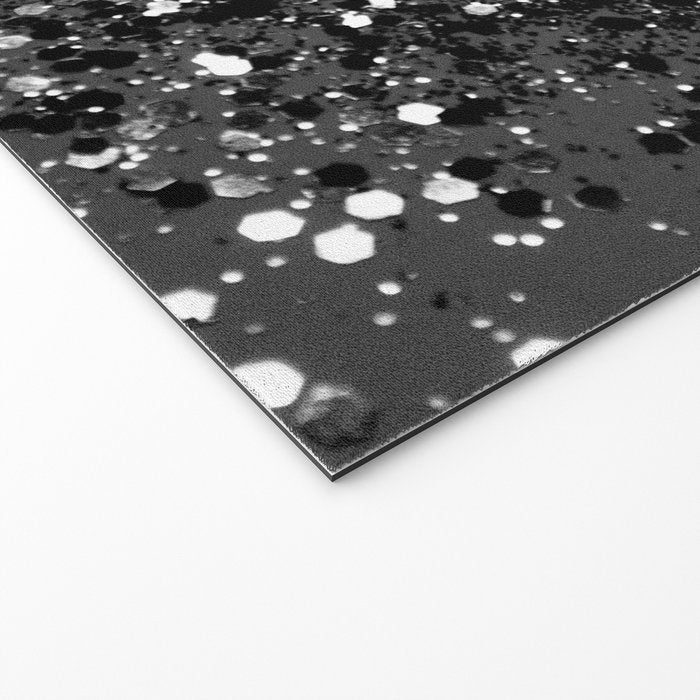 Dark Gray Black Lady Glitter #1 (Faux Glitter) #shiny #decor #art #society6 Welcome Mat Gallery Image 2