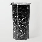 Dark Gray Black Lady Glitter #1 (Faux Glitter) #shiny #decor #art #society6 Travel Mug Gallery Image 3