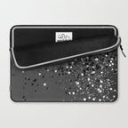 Dark Gray Black Lady Glitter #1 (Faux Glitter) #shiny #decor #art #society6 Laptop Sleeve Gallery Image 2