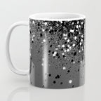 Dark Gray Black Lady Glitter #1 (Faux Glitter) #shiny #decor #art #society6 Coffee Mug Gallery Image 3