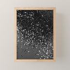 Dark Gray Black Lady Glitter #1 (Faux Glitter) #shiny #decor #art #society6 Mini Art Print Gallery Image 1