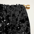 Dark Gray Black Lady Glitter #1 (Faux Glitter) #shiny #decor #art #society6 Window Curtain Gallery Image 2