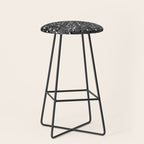 Dark Gray Black Lady Glitter #1 (Faux Glitter) #shiny #decor #art #society6 Stool Gallery Image 1
