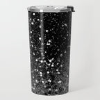 Dark Gray Black Lady Glitter #1 (Faux Glitter) #shiny #decor #art #society6 Travel Mug Gallery Image 2