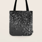 Dark Gray Black Lady Glitter #1 (Faux Glitter) #shiny #decor #art #society6 Tote Bag Gallery Image 1