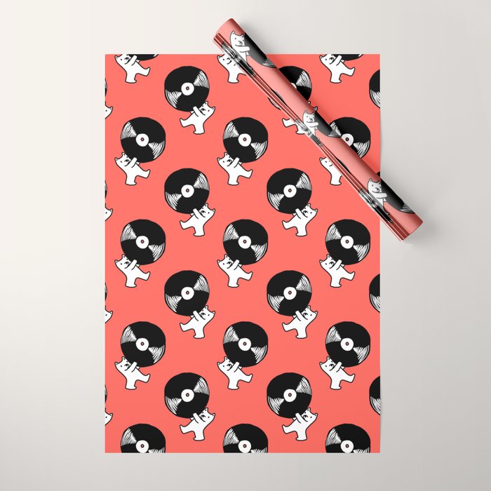 Record bear Wrapping Paper Gallery Image 1