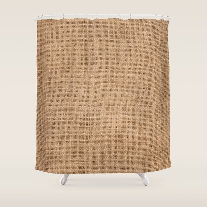 Burlap Fabric 2.0 Shower Curtain Gallery Image 1