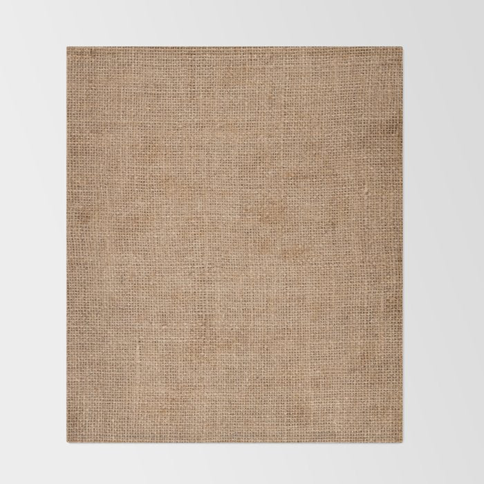 Burlap Fabric 2.0 Throw Blanket Gallery Image 2