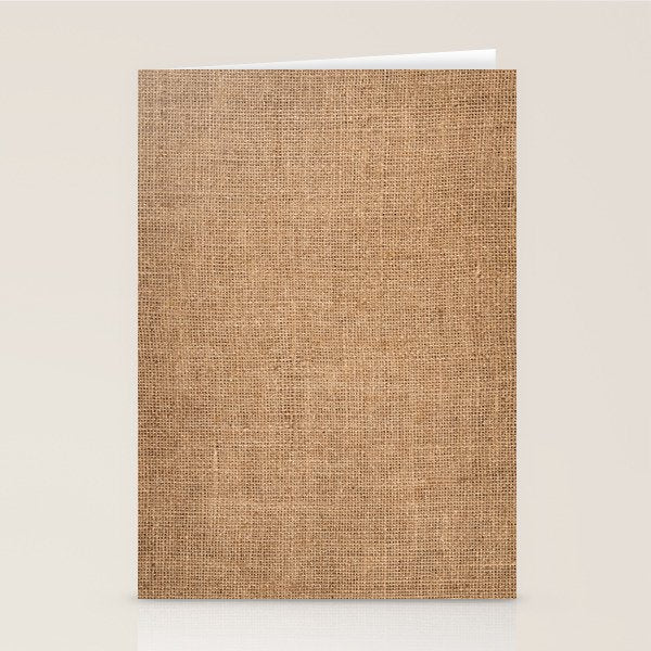 Burlap Fabric 2.0 Stationery Card Gallery Image 2