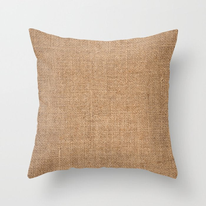 Burlap Fabric 2.0 Throw Pillow Gallery Image 6