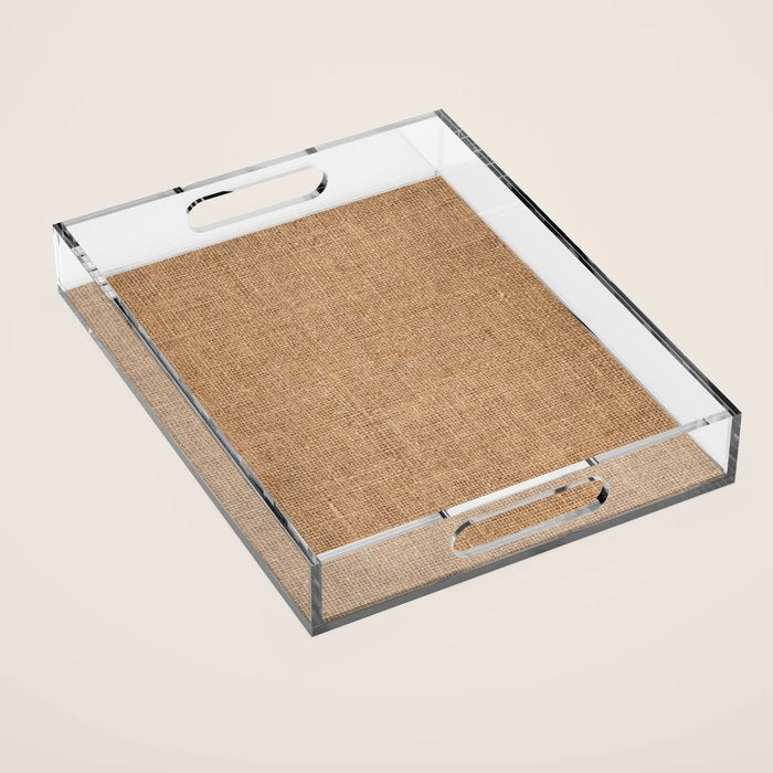 Burlap Fabric 2.0 Acrylic Tray Gallery Image 1