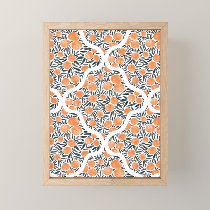 Tangerine Lattice Dreams Mini Art Print Gallery Image 1