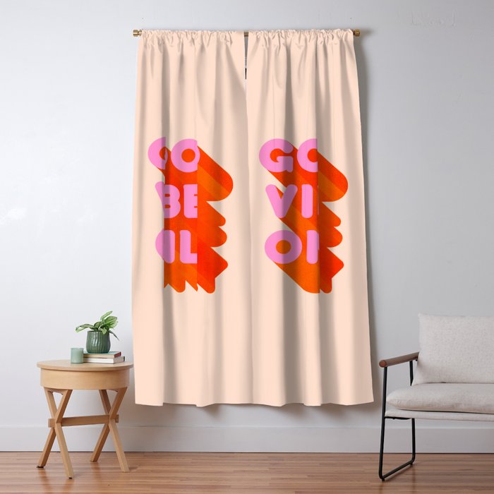 Good Vibes Only - Neon Colors Window Curtain Gallery Image 5