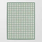 Clovers XXXVII Sage Green Botanical Pattern Poster Gallery Image 4