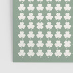 Clovers XXXVII Sage Green Botanical Pattern Poster Gallery Image 3