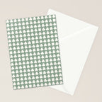 Clovers XXXVII Sage Green Botanical Pattern Stationery Card Gallery Image 2