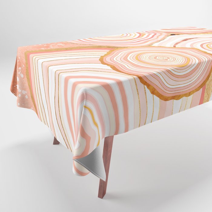 Coral Agate Abstract Tablecloth Gallery Image 1