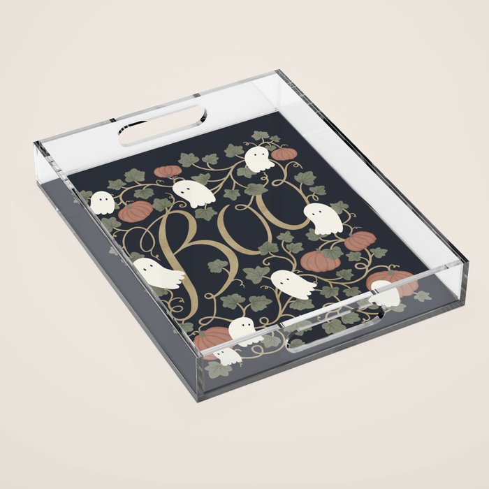 Boo! (Ghosts in the Pumpkin Patch) Acrylic Tray Gallery Image 1