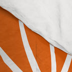 Mid-Century Modern 1950's Bright Orange Tangerine Sunburst Pattern Comforter Gallery Image 4