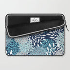 Garden Florals, Navy, Blue, Teal Laptop Sleeve Gallery Image 2