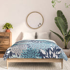 Garden Florals, Navy, Blue, Teal Comforter Gallery Image 3