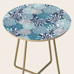 Garden Florals, Navy, Blue, Teal Side Table Gallery Image 2