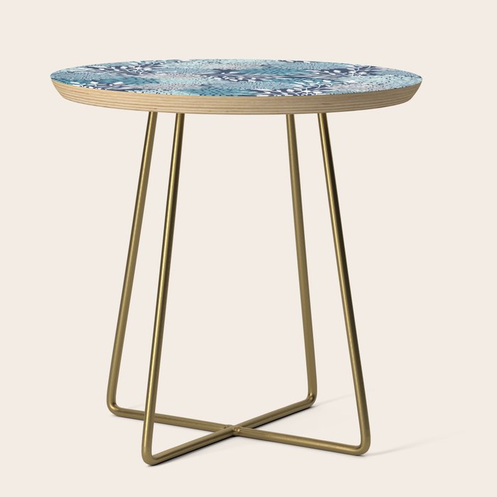 Garden Florals, Navy, Blue, Teal Side Table Gallery Image 1