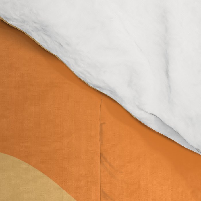 Retro Liquid Swirl Abstract Pattern Square in Tangerine Orange Yellow Tones Comforter Gallery Image 4