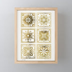 Talavera Mexican Tile - Gold Palette Mini Art Print Gallery Image 1