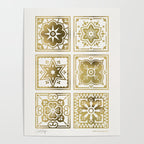 Talavera Mexican Tile - Gold Palette Poster Gallery Image 4